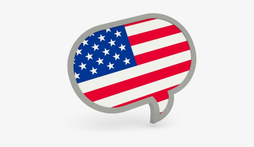 American Us Flag Save Icon Format - American Flag Speech Bubble, transparent png #1200699