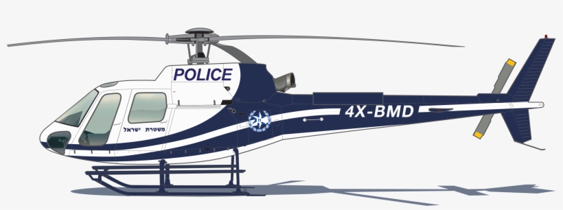 Light Blue Clipart Police Helicopter - Israeli Police Helicopter, transparent png #1202096
