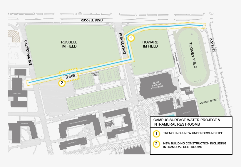 Surface-water Pipeline At North Edge Of Campus - Map, transparent png #1202239