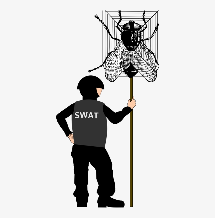 Drawing Swat Diagram Emergency Police - Cafepress Custom Housefly Throw Pillow, transparent png #1202352