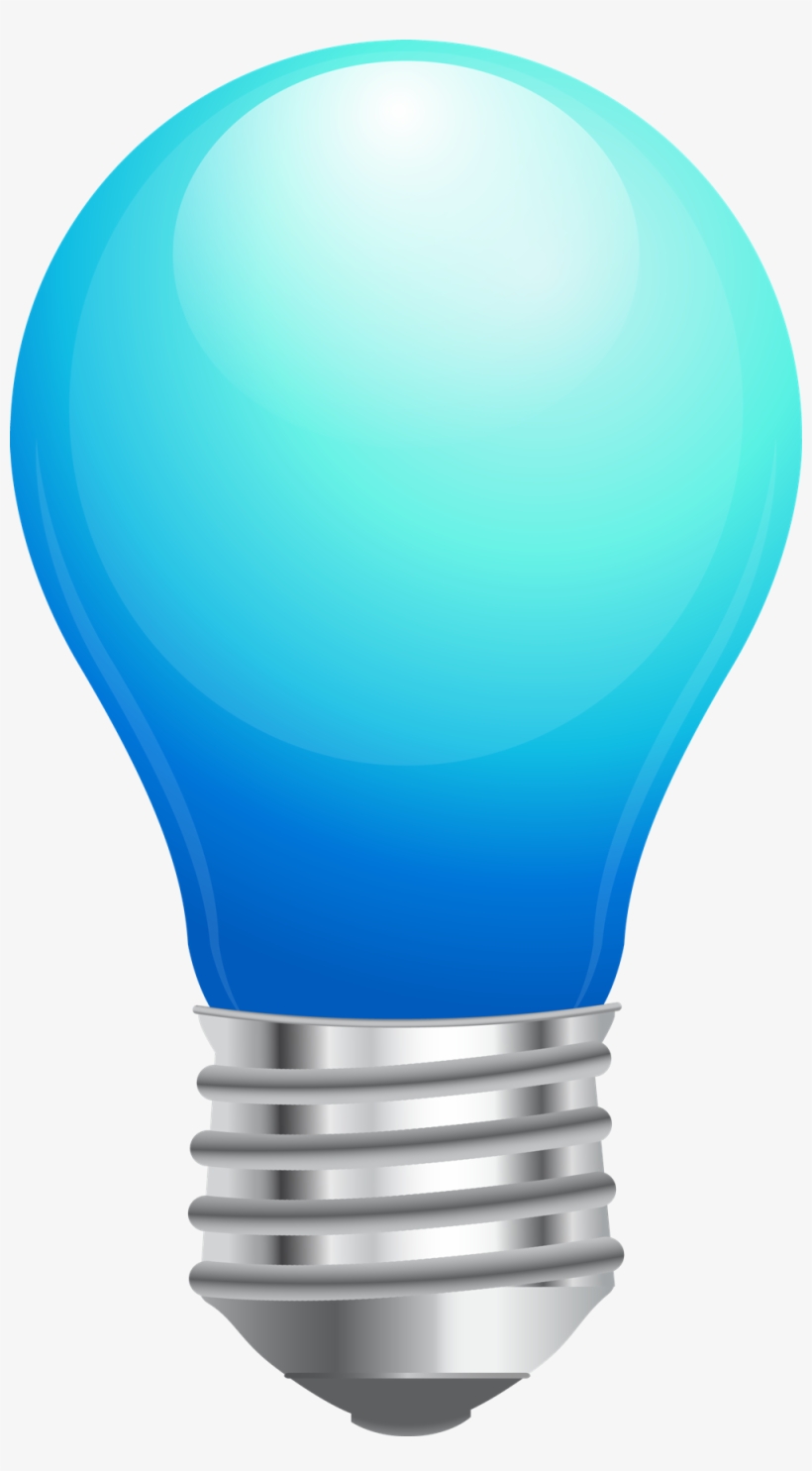 Light Blue Clipart Uses Light - Light Blue Light Bulb, transparent png #1202372