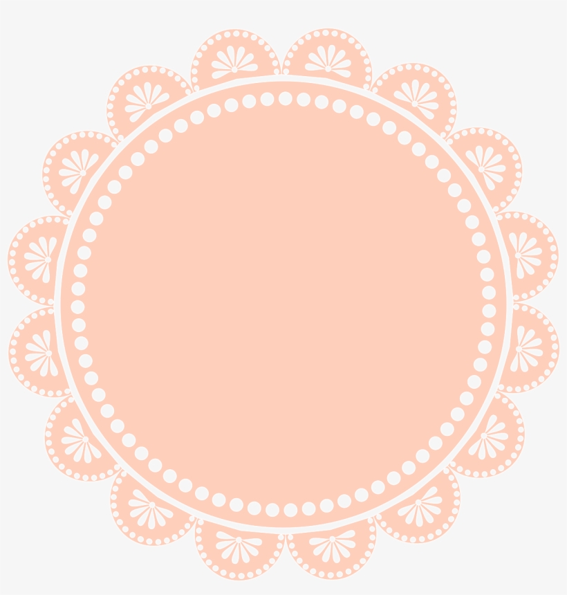 Digiscrap, Lace, Circle, Frame, Flower, Pink - Clipart Flower Circle Frame Design Png, transparent png #1202918