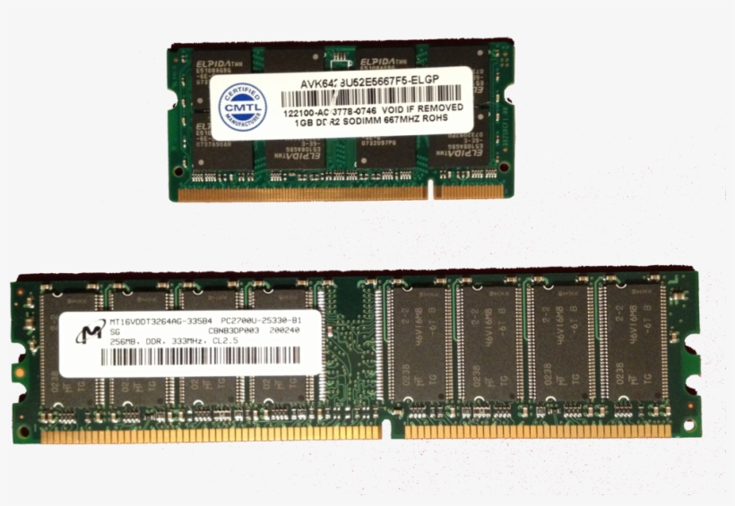 Pictured Above Are Ram Modules - Random-access Memory, transparent png #1202939