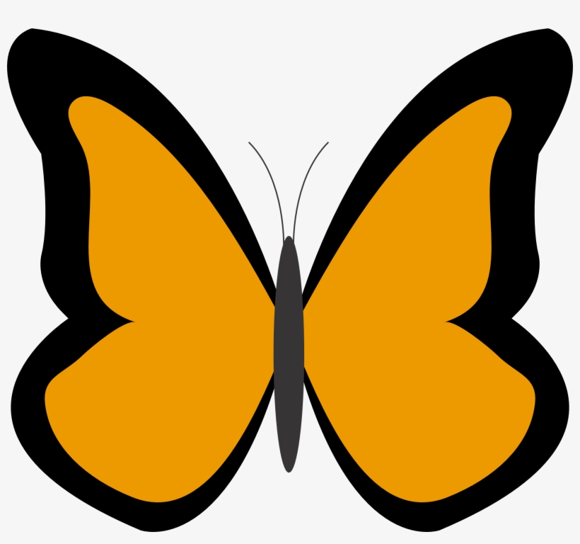 Clipart Flowers And Butterflies Border - Butterfly Clipart 1 10, transparent png #1203031