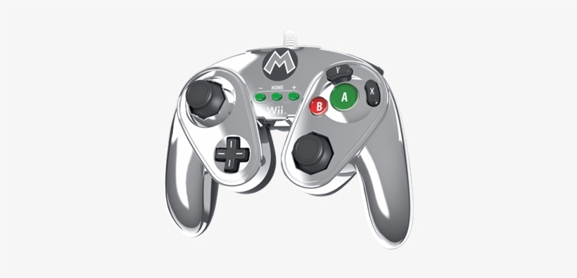 Gamecube Controller Png Pr - Pdp Fight Pad Metal Mario Controller For Wii U, transparent png #1203076