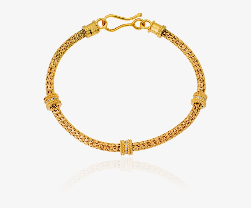 Snake Lace Bracelet In 18kt Yellow Gold Set With - Body Jewelry, transparent png #1203251