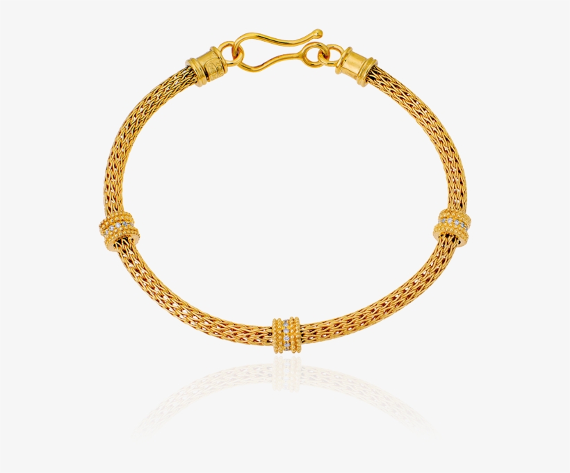 Snake Lace Bracelet In 18kt Yellow Gold Set With - Body Jewelry, transparent png #1203251