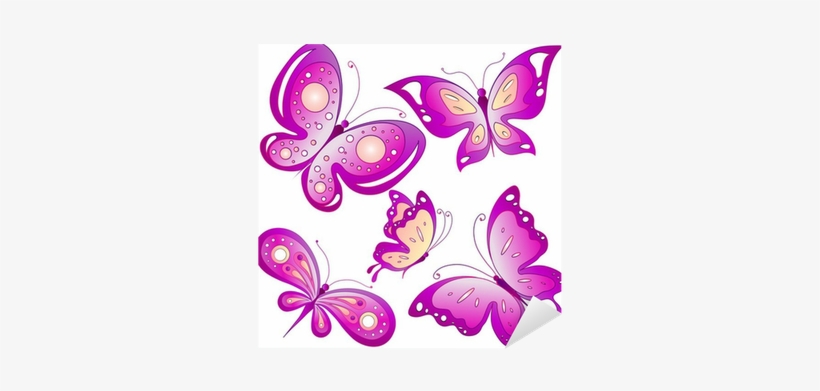 Borboleta Desenho Rosa E Lilas, transparent png #1203272