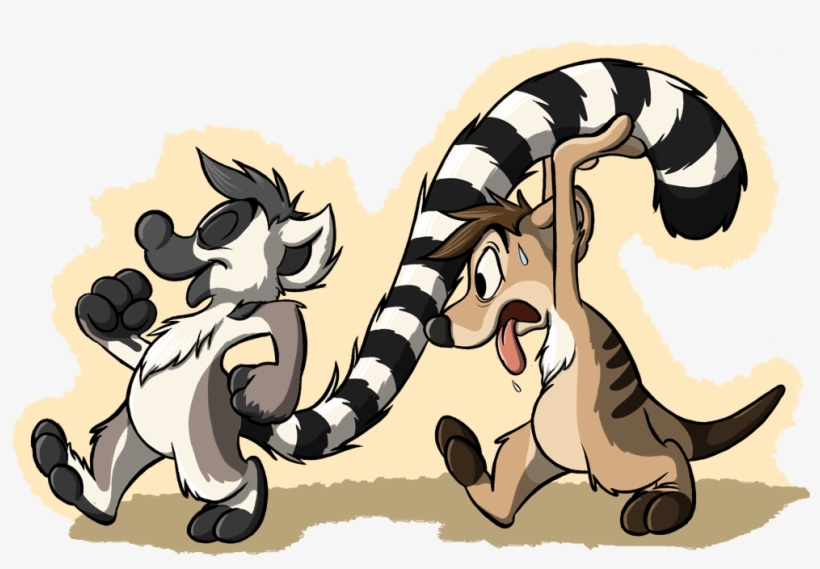Lemur Clipart Chibi - Ring Tailed Lemur Drawing, transparent png #1203441