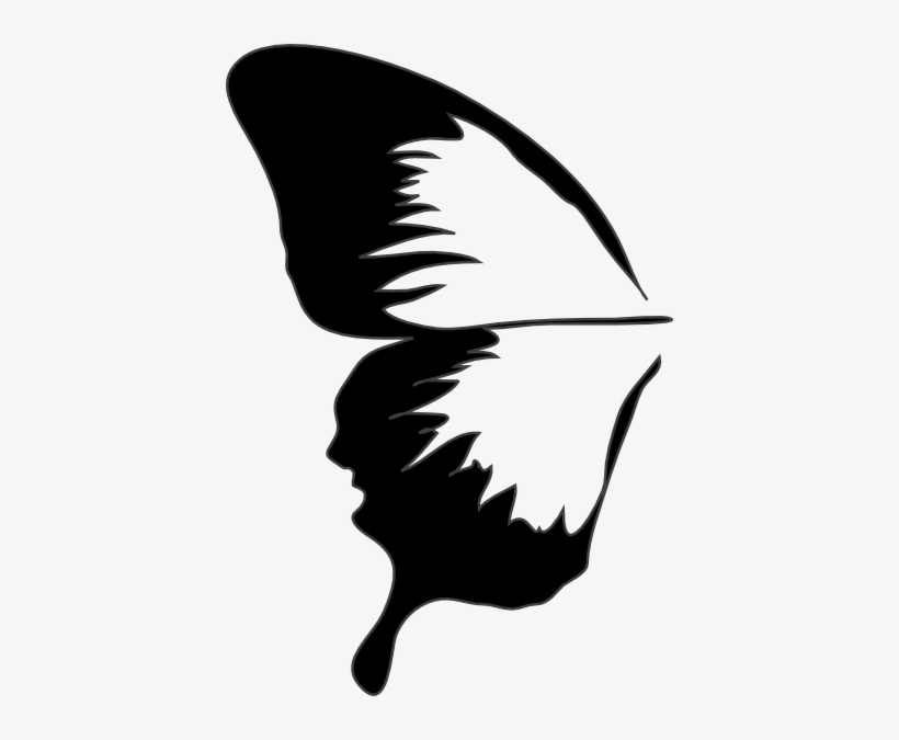 Half Of A Butterfly Clip Art - Butterfly Clip Art, transparent png #1203653