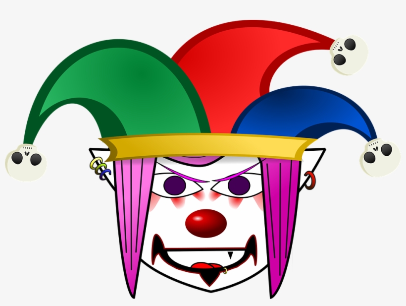 Creepy Clipart Jester - Payaso Bufon, transparent png #1203928