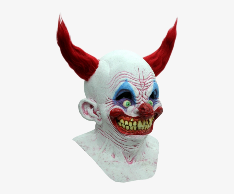 Adult Chingo The Clown Creepy Scary Circus Costume - Adult Womens Mens Deluxe Chingo The Clown Mask - Halloween, transparent png #1203956