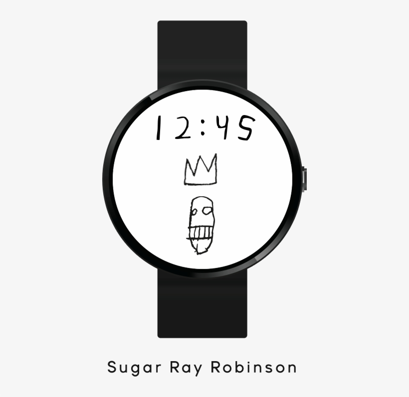 Collaboration Watches With Jean-michel Basquiat - Google Smart Watch, transparent png #1204323