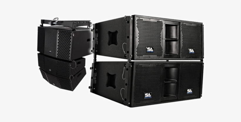 Shop Now - Seismic Audio Sala-210 Passive 2x10 Line Array Speakers, transparent png #1204370
