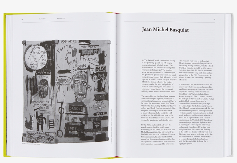 Sue Hubbard Adventures In Art Book - Jean-michel Basquiat In Italian, 1983 Modern Art Art, transparent png #1204527