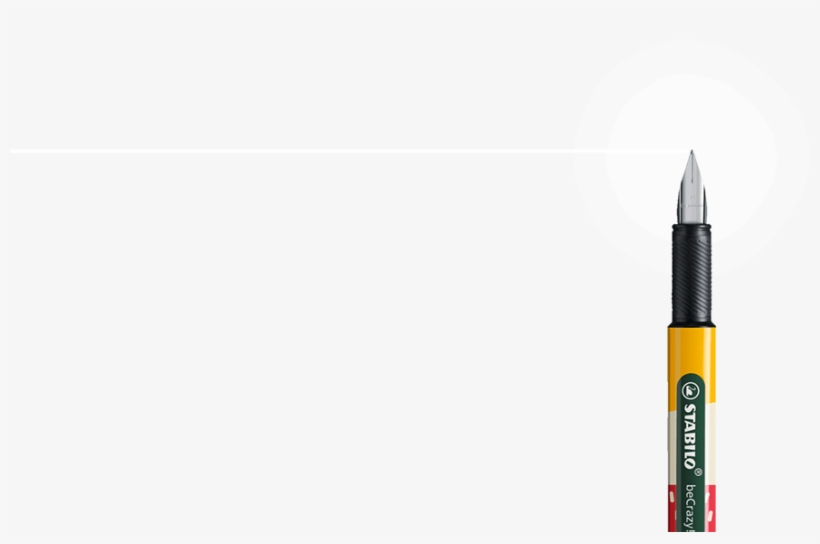 Product Features - - Stabilo Becrazy! Fountain Pen With 1 Blue Ink Cartridge, transparent png #1204634