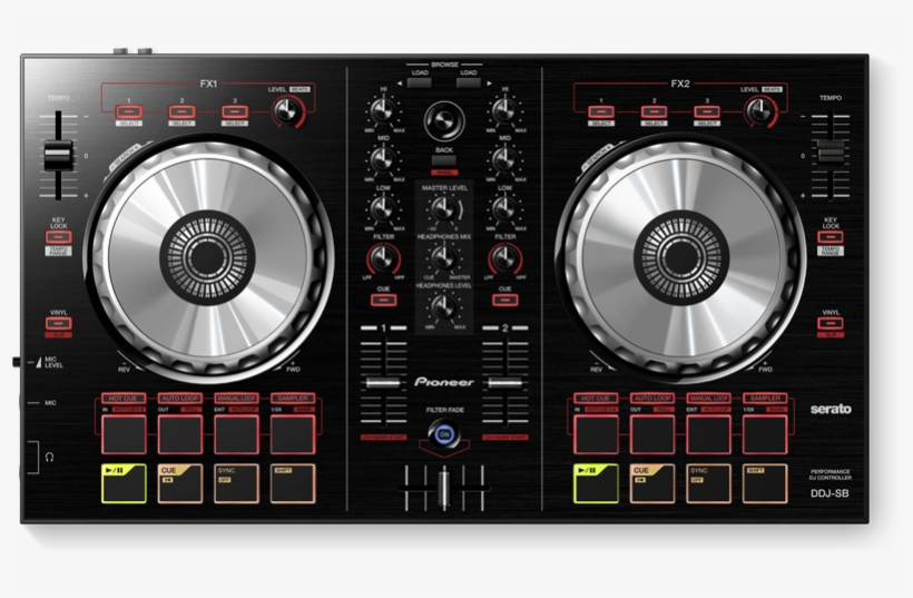Pioneer Ddj-sb2 Powered 15" Speakers Starter Dj System - Pioneer - Ddj-sb Dj 2 Channel Controller, transparent png #1204822