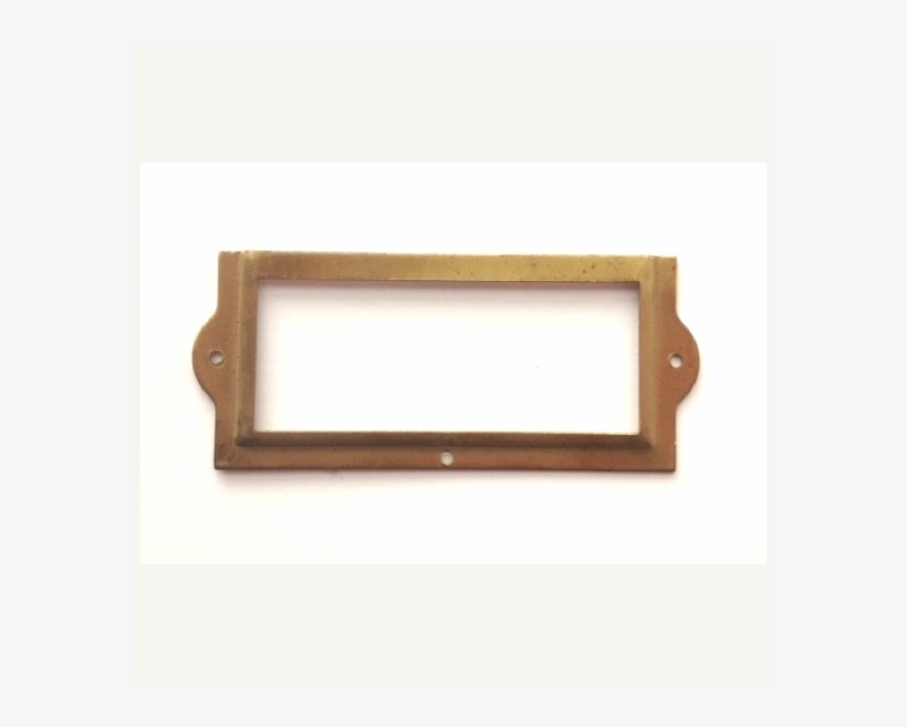 Vintage Brass Label Holder - Brass, transparent png #1204850