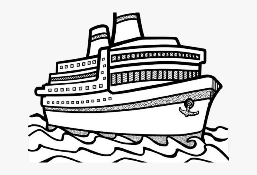 Cruise Ship Clipart File Free Clipart On Dumielauxepices - Ship Clipart Black And White, transparent png #1204905
