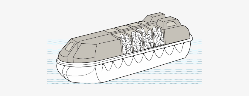 Cruise Ship Clipart Life Boat - Inside Modern Lifeboats, transparent png #1204936