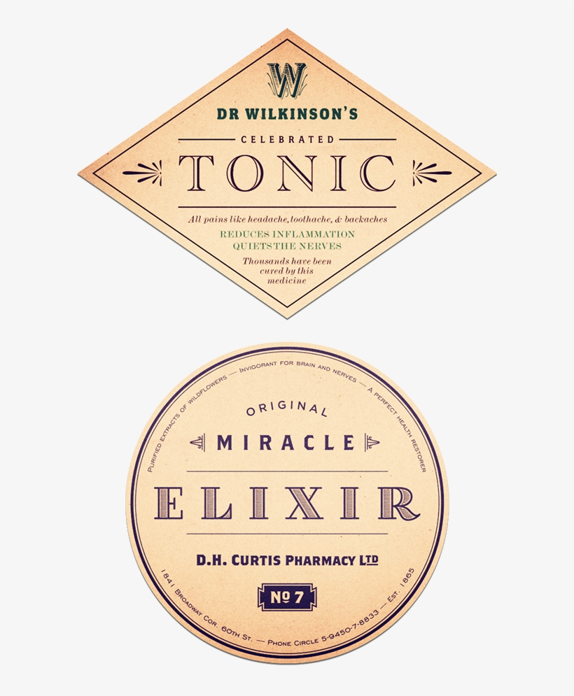 Vintage Apothecary Labels On Behance - Vintage Apothecary Borders, transparent png #1205156