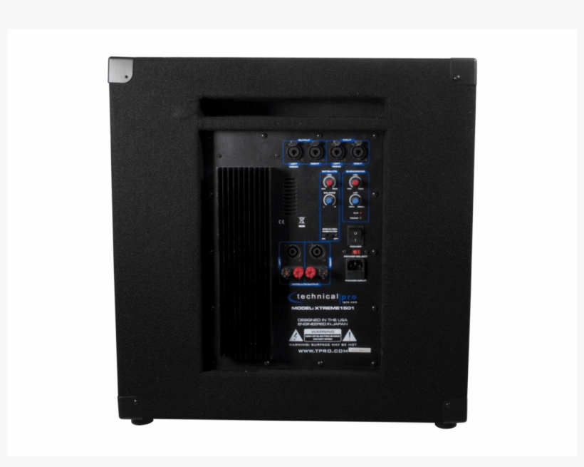 Professional Dj System Complete Dj System Pa System - Technical Pro Xtreme1501 1500 W Carpeted 15" Powered, transparent png #1205292