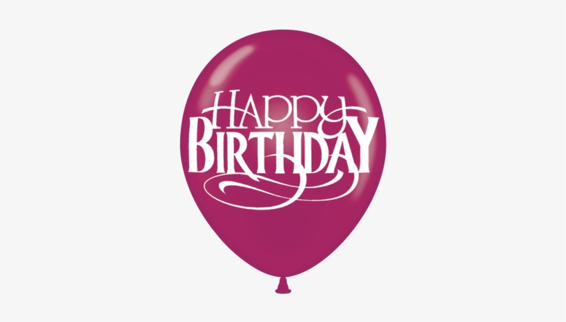 Happy Birthday Balloons In Maroon, transparent png #1205451