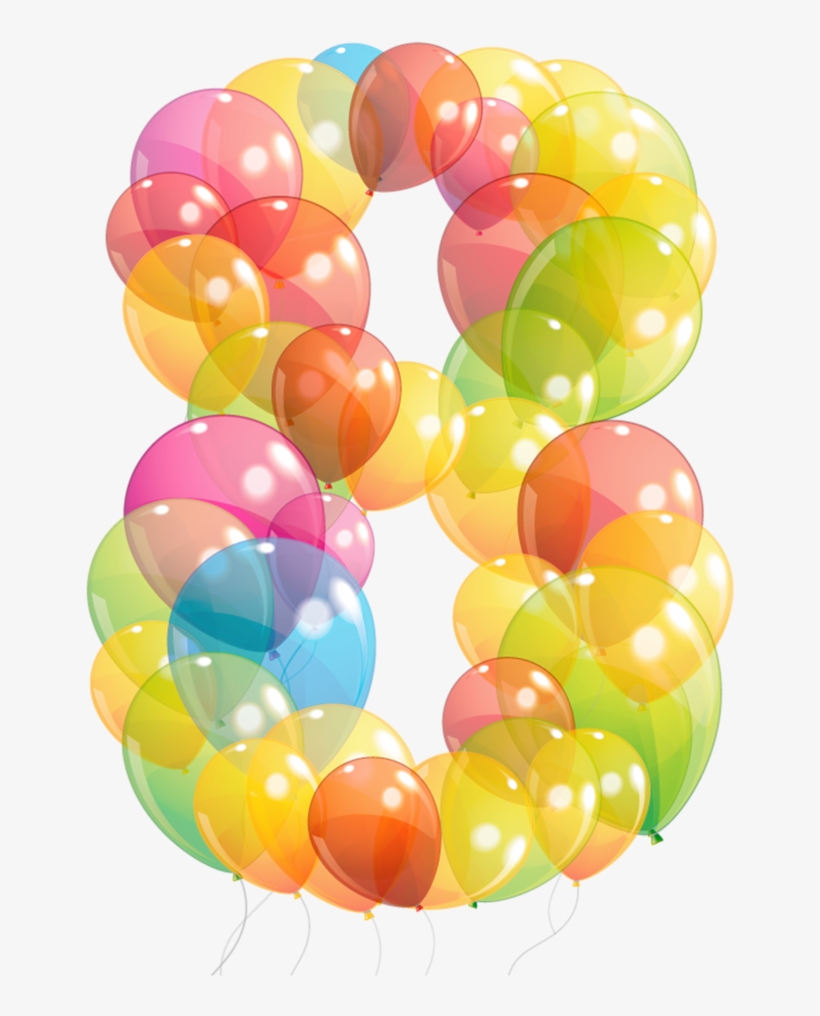 9 - Balloons Numbers Png, transparent png #1205700