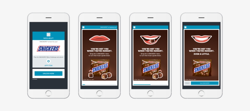 User Drags The The Snicker Bites Into The Mouth - Iphone, transparent png #1206024