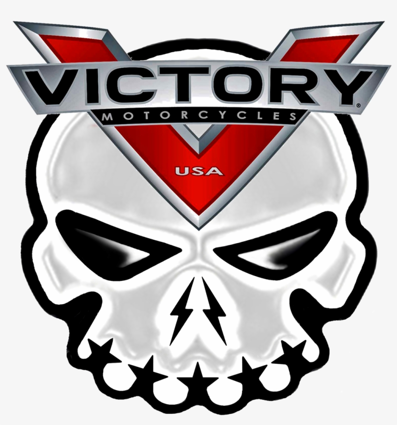 Attitude Skull With Victory Logo - Victory Motorcycles Logo, transparent png #1206247