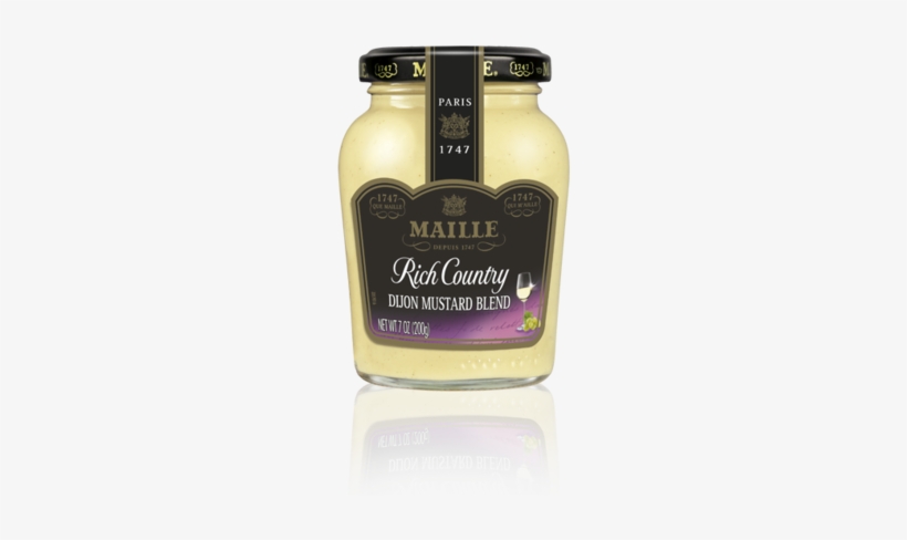 Maille Rich Country Dijon Mustard, 7oz - Maille Mustard Dijon 215g, transparent png #1207423