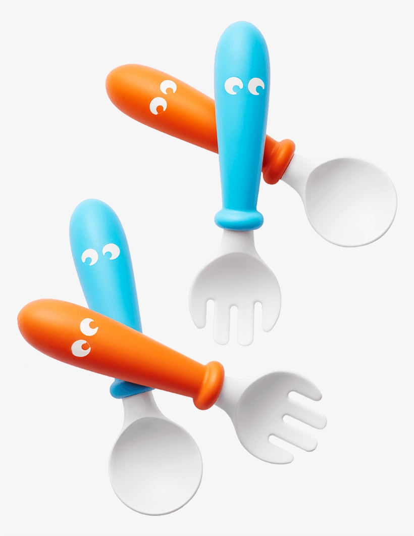 Baby Spoon And Fork - Babybjorn Baby Spoon And Fork Sets In Pink And Purple, transparent png #1207471