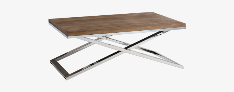 Mia Wood And Chrome Coffee Table, transparent png #1207515