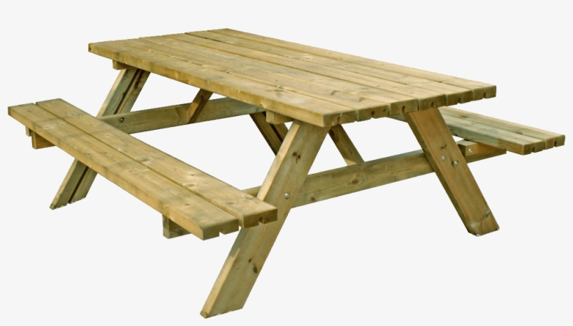 Outdoor Table - Rectangular Picnic Bench - 6 Seater, transparent png #1207633