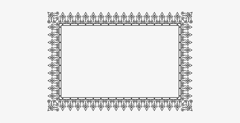 Picture Frames Vintage Film Frame Drawing - Black And White Certificate Border, transparent png #1208457