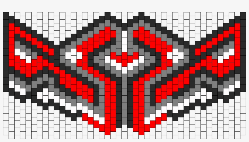 Custom Ninja Mask Bead Pattern - Red Kandi Mask Patterns, transparent png #1208459