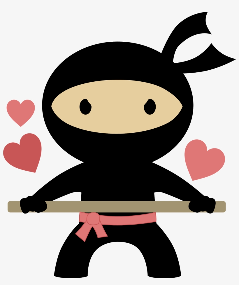 Ninja In Love Clipart - Ninja Clipart, transparent png #1208505