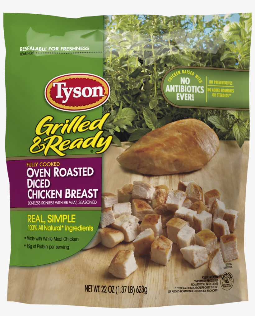 Tyson® Grilled & Ready® Fully Cooked Oven Roasted Diced - Tyson Chicken, transparent png #1208585