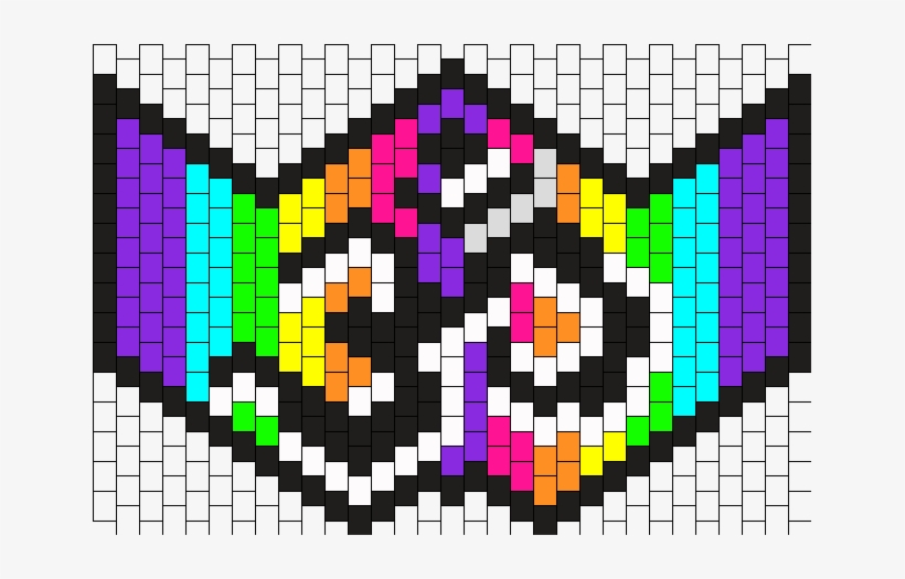 Rainbow Om Ninja Mask Bead Pattern - Om Kandi Mask Pattern, transparent png #1208736