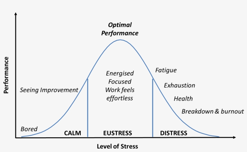 Causes Of Stress In Project Management - Yerkes Dodson Curve Stress, transparent png #1209233