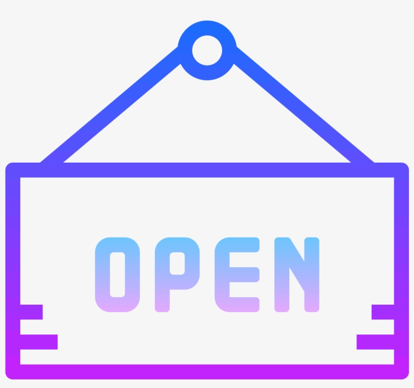 Open Sign Icon - Icon, transparent png #1209235