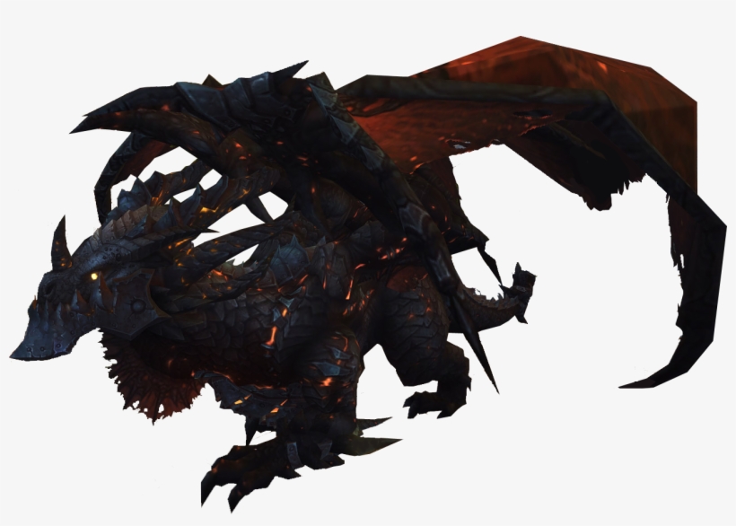 Deathwing On Ground - Wow Dragon Png, transparent png #1209325