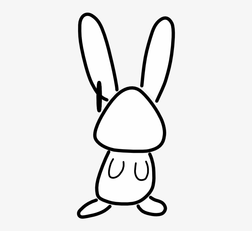 Rabbit Black And White Bunny Black And White Rabbit - Conejos Anime, transparent png #1210480
