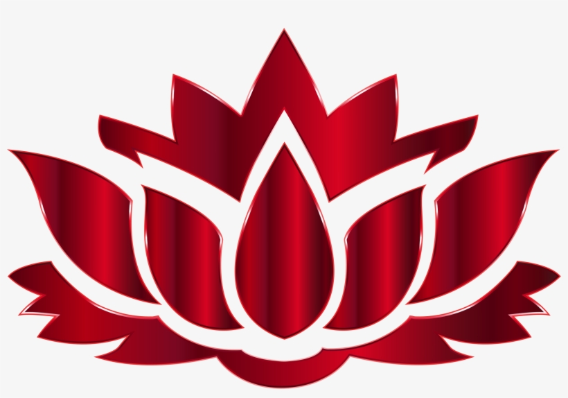 28 Collection Of Red Lotus Flower Drawing - Red Lotus Flower Clipart, transparent png #1210791