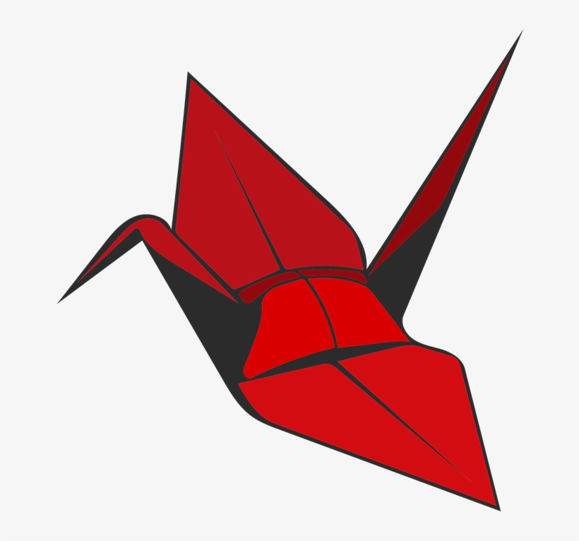 Origami, Crane, Red, Bird, Paper, Decoration, Symbol - Origami Crane Transparent Background, transparent png #1210880