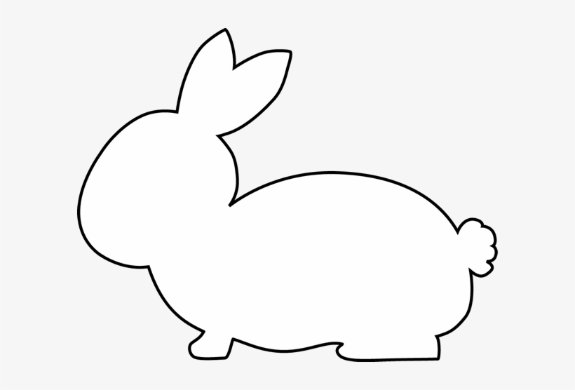 Bunny Clip Art - White Rabbit Silhouette Png, transparent png #1211428