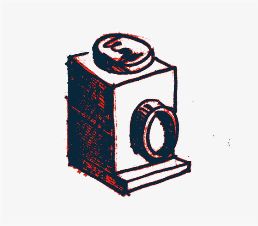 Drawing Of A 1 X 1 Lego Brick With Headlight Stud, transparent png #1211791