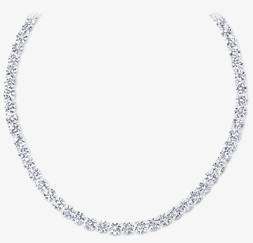 A Classic Graff Round Diamond Necklace - Necklace, transparent png #1212178