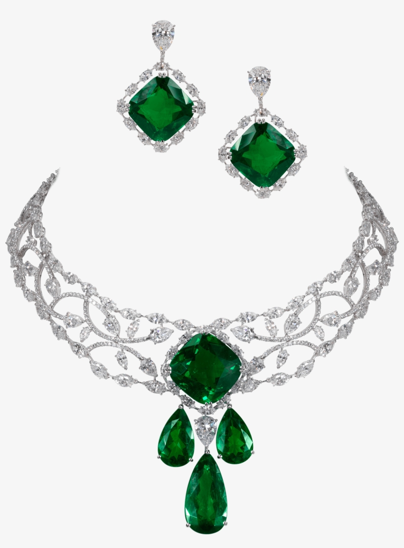 Colombian Emerald And Diamond Suite - Emerald Suite Jewels, transparent png #1212353