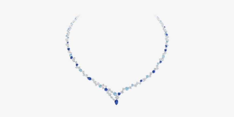 Sparkling Cluster By Harry Winston, Sapphire, Aquamarine - Harry Winston Necklace, transparent png #1212575